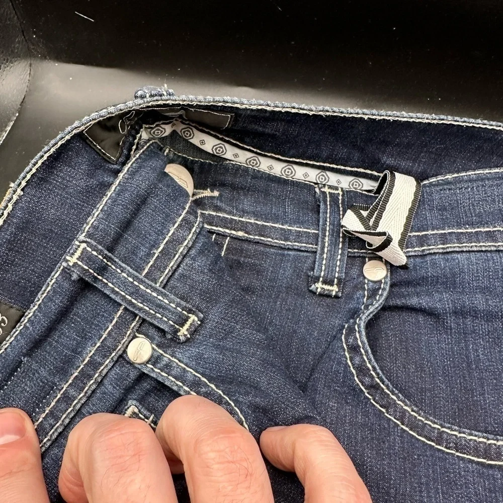 Cesare Attolini Dark Stretch Contrast Denim